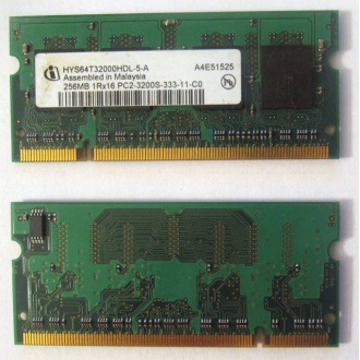 Модуль памяти для ноутбуков 256MB DDR2 SODIMM PC3200 (Волоколамск)